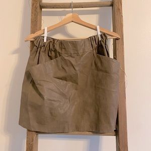 Zara | Vegan Leather Mini Skirt (M) | Tan